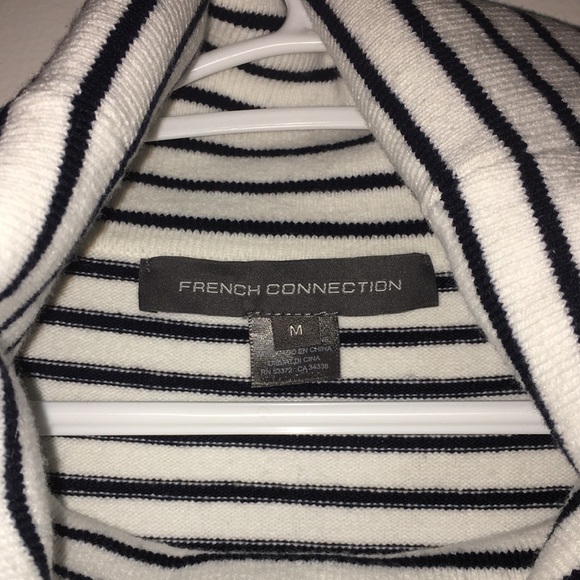 French Connection Striped Soft Cowl Turtleneck - Picture 4 of 4